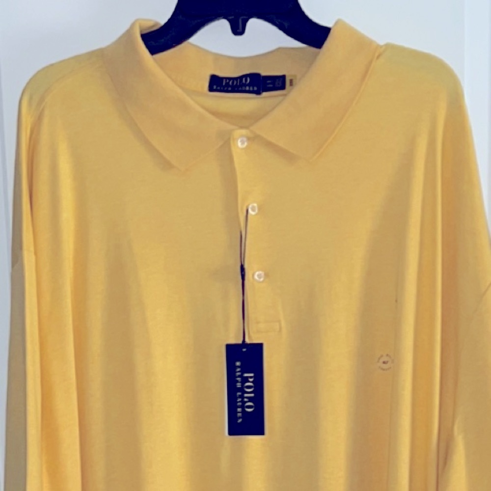 Polo by Ralph Lauren Men's Yellow Polo Shirt size 4LT